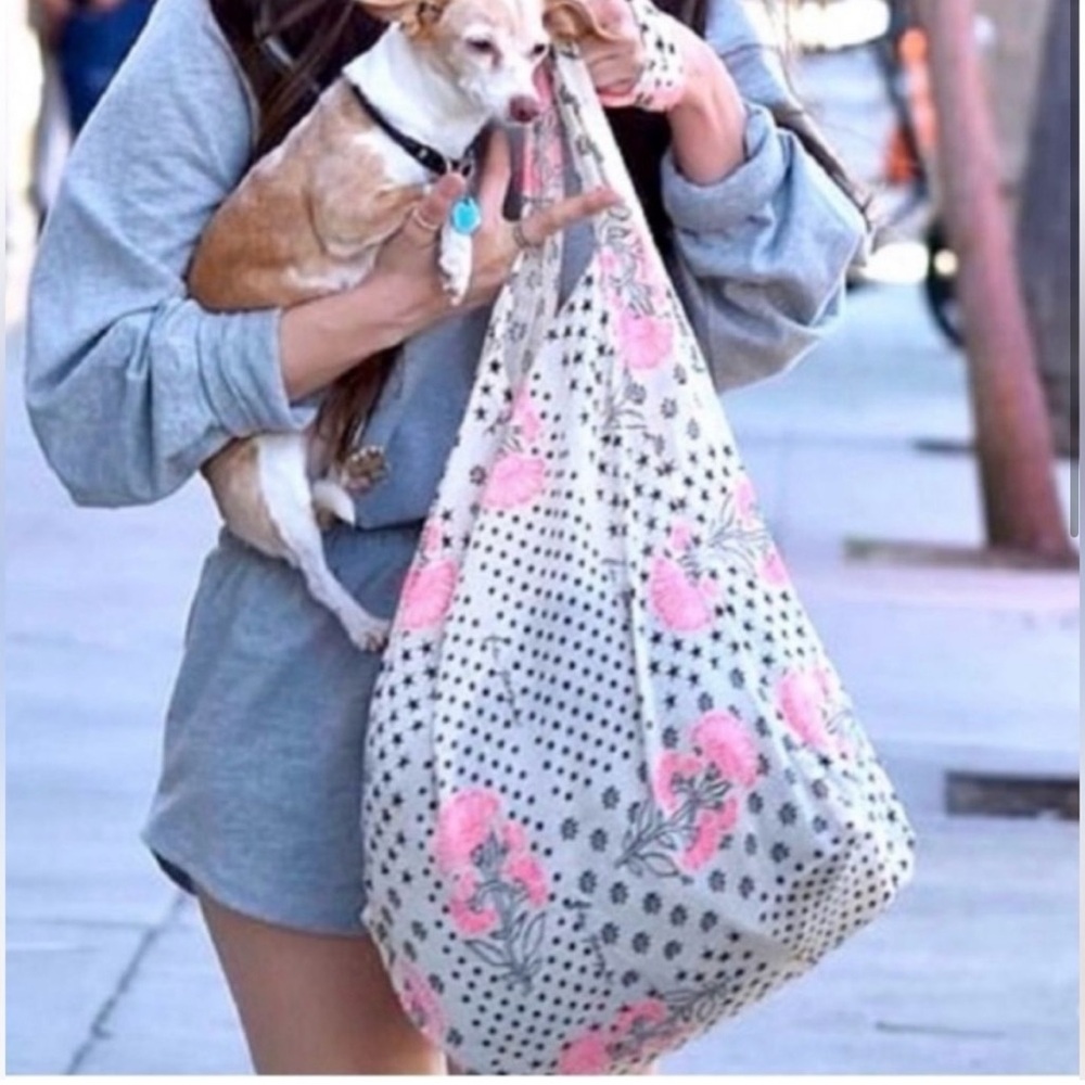 Free People Mesh Floral Bag